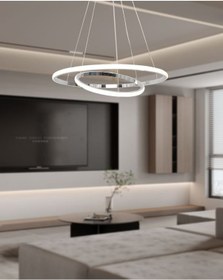 Resim Tt300-2 Kr Tt Aydınlatma Halka 2 Li Krom Led Avize 