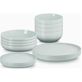 Resim Le Creuset 16 Parça Lüks Tasarım Seramik Yemek Takımı Yemek Takımları 4 Çok Renkli 