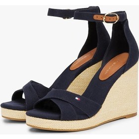 Resim Tommy Hilfiger Flag Hıgh Wedge Espad Crısscross Lacivert 