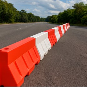 Resim Hayat Trafik Yol Bariyeri Beyaz 150 x 50 x 50 cm 