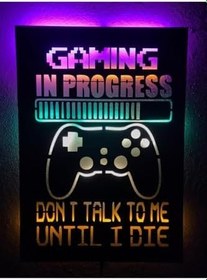 Resim dekoraven Gaming In Progress Işıklı Tablo, gamingprogress 