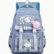 Resim SANRIO Laurel Köpek Desenli Naylon Sırt Çantası, Ayarlanabilir Omuz Askıları, Çok Katmanlı Büyük Kapasite, Resmi Tarz, Fermuar Kapatma, Elde Yıkama/Kuru Temizleme, Kampüs ve Dış Mekan Kullanımı İçin Uygun 