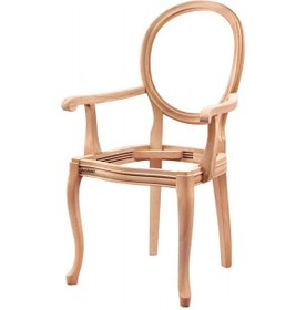 Resim Masifart Clarry Madalyon Kollu Sandalye Cilasız Ham Ham 