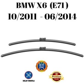 Resim Bmw X6 E71 2011 2012 2013 2014 Uyumlu Ön Cam Silecek Süpürgesi Takımı 600/500mm Silbak Sb2420c 