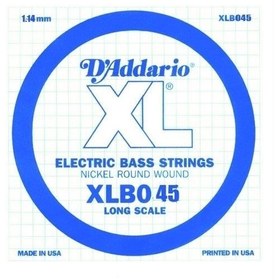 Resim D'Addario XLB045 XL Nickel Wound Bas Gitar Tek Teli ($0.045$ İnç) | G/Sol Teli Standardı, Nikel Sargılı Çelik Çekirdek, Parlak Ton Karakteri ve Üstün Manyetik Duyarlılık 