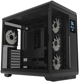 Resim HC710 850W 80+ Bronze ARGB Akvaryum ATX Mid Tower Siyah Gaming Kasa 