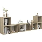 Resim T Designo Tdesıgno Avcı Kitaplıklı Televizyon Sehpası - Ünitesi -Kitaplık-Beyaz 180 cm 8 Raflı 