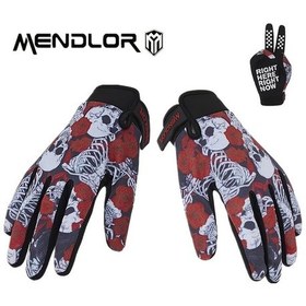 Resim Techbloom Mendlor Polyester Eldiven Red L Tam Parmakli Motor Bisiklet Yarisma Dag Ve Yol Bisikleti Icin 