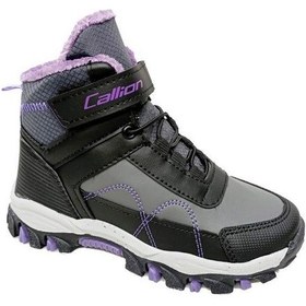 Resim Callion 06f Deri Kız Çocuk Sneakers Bot Füme Siyah Lila Füme 