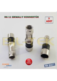 Resim Rg 11 Sıkmalı F Konnektör 3 Adet 