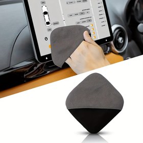 Resim Araba Dokunmatik Ekran Temizleme Bezi Mikrofiber - Araba Göstergeleri, Panolar ve Cam Ekranlar için Altıgen Sürtünmeyen Tasarım - İz Bırakmayan, Statiksiz İç Mekan Temizlik Bezi Elektronik Koruma için, Mikrofiber Temizlik Bezi 