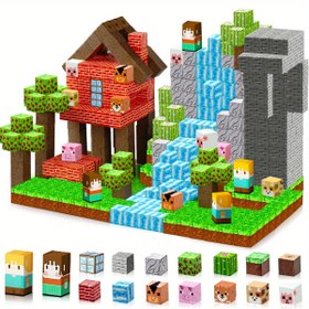 Resim Manyetik Yapı Blok Oyuncak Hayvan Ormanı, 3 Yaş ve Üzeri Gençler İçin Eğitici Yapı Blokları Seti - Gençler İçin Harika Doğum Günü Öğrenme Hediyesi 