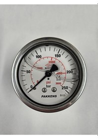 Resim Çap 63 Arkadan 250 Bar Gliserinli Manometre - Pakkens 