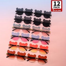 Resim Gençler ve Gençler için 12 Adet Sevimli Ayı Şeklinde Moda Gözlükleri - Karışık Renk Gradyan Tonlu Lensler, Yaz Havuz Partileri, Mezuniyet Hediyeleri, Paskalya, Aziz Patrick Günü & Karnaval Aksesuarları için Hafif Plastik Çerçeveler, Günlük Kullanım İçin Eğlenceli Gözlükler, Dayanıklı Gözlükler 