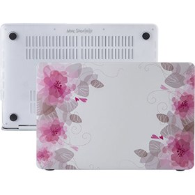 Resim MacBook Air M1 13" A1932 A2179 A2337 Uyumlu Pembe Laptop Koruyucu Kılıf FLOWER06NL 