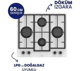 Resim Ferre Chef Edition Turbolu Beyaz 3'lü Ankastre Set QBL62CB-LN386-D078SA 