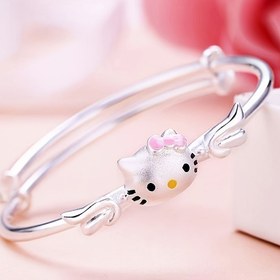 Resim Sanrio HelloKitty Bileklik - Pembe Kurdele ve Pençelerle Sevimli Alaşım Bileklik, Doğum Günleri, Cadılar Bayramı, Noel ve Günlük Giyim için Mükemmel Hediye, Günlük Giyim Bilekliği|Oyuncaksız Aksesuar|Alaşım Bileklik, Sanrio 