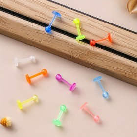 Resim 10 Renk Seti Yumuşak Akrilik Şeffaf Süper Yumuşak Plastik Yumuşak Dudak Mühürleri Burun Mühürleri Öğrenciler İçin Çıkış Kadın Giyim Görünmez Anti-inflamasyon 