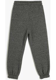 Resim Koton Erkek Çocuk Basic Jogger Eşofman Altı Beli Bağlamalı Cepli Şardonlu 001 Gri 