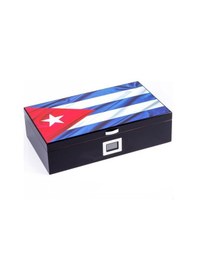 Resim Premiumquality Cuban Flag Sedir Humidor Puro Kutusu 