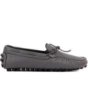 Resim Sail Lakers - Gri Deri Erkek Loafer 
