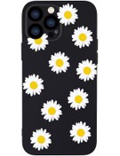 Resim mooodcase Iphone 13 Pro Max Uyumlu Bahar Papatyaları Desenli Kamera Lens Korumalı Darbe Emici Silikonlu Lansma 