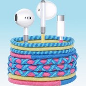 Resim URIZONS Thread Wrapped Wired Kulaklık - Nylon Braided Tangle Free Type c Kulaklıklar Renkli C Kulaklıklar Huawei/for Samsung/Xiaomi/Google vb. Android Telefonlar için mikrofonlu 