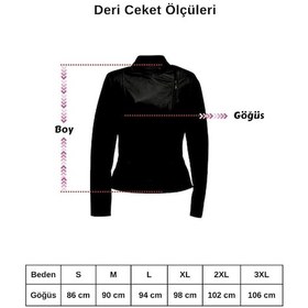 Resim Deriwork Hakiki Kuzu Derisi Kürklü Deri Mont Yandan Cepli Kemer Detaylı Deri Ceket Kahverengi Kahverengi 