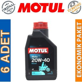 Resim Motul Moto 4t 20W-40 1 L 4 Zamanlı Mineral Motosiklet Yağı 6 Ad 