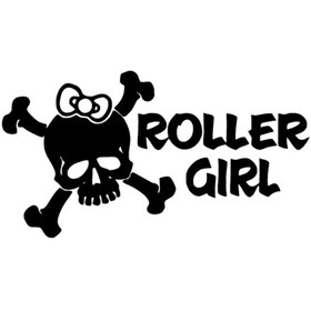 Resim habune Roller Girl Sticker 10 X 5 Cm 