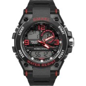 Resim Hanyang Blackred Smael Luxuly Erkek Kol Saati Altın Dijital Saat Adam Su Geçirmez 50 M LED Saat Man 1603 Dijital Saat Adam Spor Izle Şok (Yurt Dışından) 