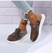 Resim Kadın Düz Ayakkabılar Loafer'lar Giyilebilir Ayakkabılar Günlük Moda Bağcıklı Ayakkabılar Ratetime Kahverengi 