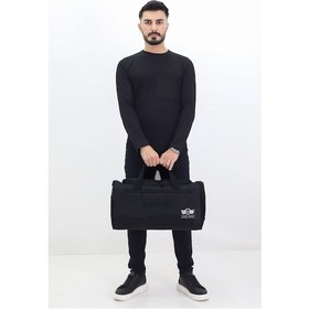 Resim Siyah Spor Ve Seyahat Çantası Ayakkabı Bölmeli, Su Geçirmez, Omuz Askılı Antrenman Çantası Siyah 