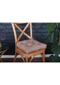 Resim Altınpamuk Altınpamuk Lüx Pofidik Kahve Sandalye Minderi Özel Lüx Dikişli Ba 