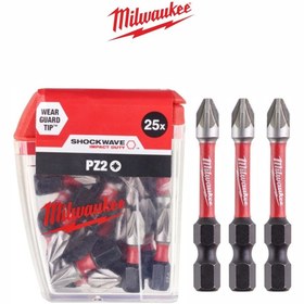 Resim Mılwaukee Bits Uç Pz2 50mm 10lu Pkt Shockwave T4932430866 