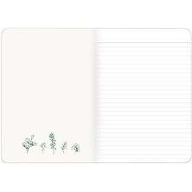 Resim Limited Edition B5 40 Yp. Terzi Dikiş Not Defteri - 2'li Green/pink Botanical Çok Renkli 