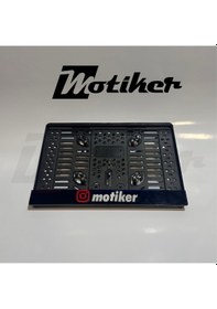 Resim Pleksi Plakalık Siyah Üstüne Beyaz Özel İnstagram İsimli Yazılı Tasarımlı Motosiklet Plakalık Modeli 