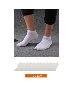 Resim Vien&Karl Erkek 12'li Paket Beyaz Bambu Patik Çorap Vk-patikbeyaz-12li 