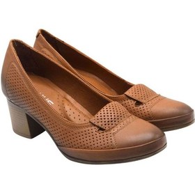 Resim Kadın Topuklu Deri Ayakkabı Taba 1911984y 