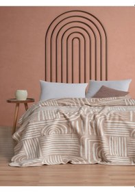 Resim Vicuna Home Pamela Çift Kişilik Battaniye 200x220 Cm Açık Bej 