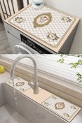 Resim Else Halı Else Kurutmalık Çamaşır Makinesi Örtüsü Koruma Matı ve Su Tutucu Lavabo Matı Ds09 