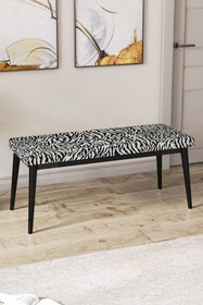 Resim Canisa Concept Pera Serisi Bench , Geniş Oturma Alanlı , 1. Sınıf Kumaş , Kahve Bench , Siyah Gürgen Ayak 