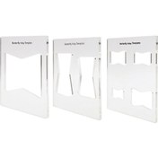 Resim Springsun 3'lü Kelebek Desenli Ahşap Onarım Şablonu Seti - 7 Farklı Boyutta Dekoratif İçgörü Ve Kırık Tamiri İçin Akrilik Kalıp 