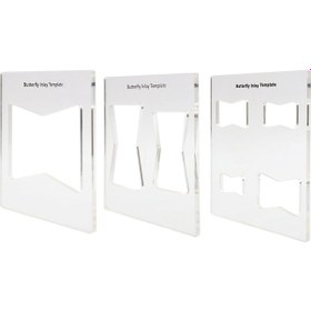 Resim Springsun 3'lü Kelebek Desenli Ahşap Onarım Şablonu Seti - 7 Farklı Boyutta Dekoratif İçgörü Ve Kırık Tamiri İçin Akrilik Kalıp 