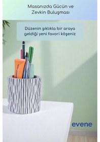 Resim Kalemlik Masa Kalemliği Organizer Kalemlik Beyaz Renk Model 78 Çok Renkli 