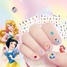 Resim Disney Rastgele 5 Adet Disney Frozen Tırnak Çıkartmaları, Karikatür Simli Kendinden Yapışkan Plastik Tırnaklar, Düzensiz Şekiller, Tek Kullanımlık, Kokusuz, Anime Temalı 