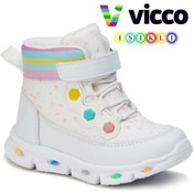Resim Vicco Mizu 946.b21k.205 Kız Çocuk Işıklı Bot Beyaz 22-25 