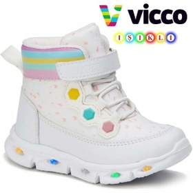 Resim Vicco Mizu 946.b21k.205 Kız Çocuk Işıklı Bot Beyaz 22-25 