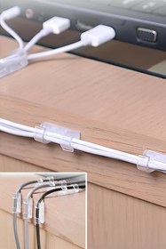 Resim Factorial Yapışkanlı Kablo Düzenleyici 10 Adet Tutucu Klips Tv Kablo Sabitleyici Ofis Aksesuar Cırt Kelepçe 