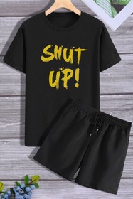 Resim Trend Sizde Unisex Shut Up Şort T-shirt Eşofman Takımı 